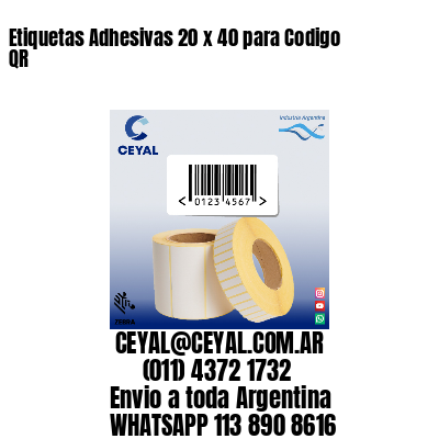 Etiquetas Adhesivas 20 x 40 para Codigo QR