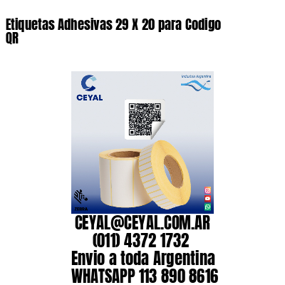 Etiquetas Adhesivas 29 X 20 para Codigo QR