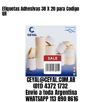 Etiquetas Adhesivas 38 X 20 para Codigo QR