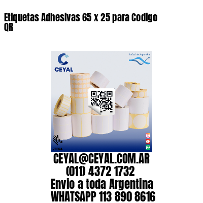 Etiquetas Adhesivas 65 x 25 para Codigo QR