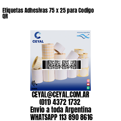 Etiquetas Adhesivas 75 x 25 para Codigo QR