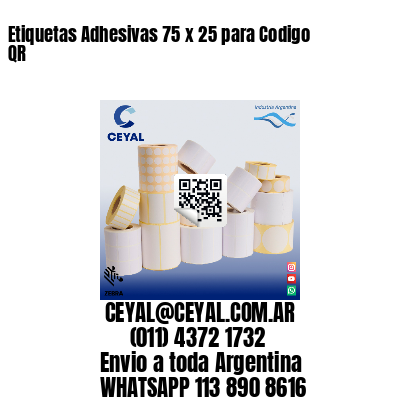 Etiquetas Adhesivas 75 x 25 para Codigo QR