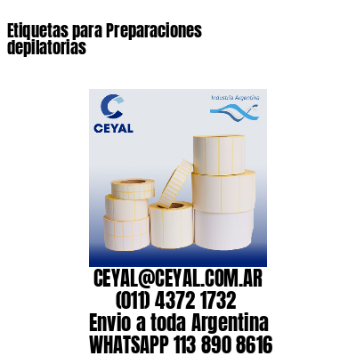 Etiquetas para Preparaciones depilatorias