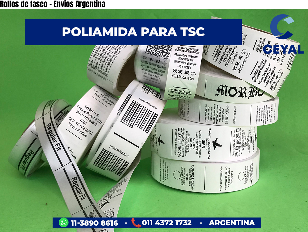 Rollos de fasco - Envíos Argentina