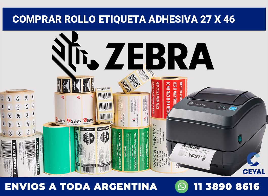 Comprar rollo etiqueta adhesiva 27 x 46