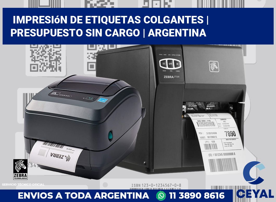 Impresión de etiquetas colgantes | Presupuesto sin cargo | Argentina