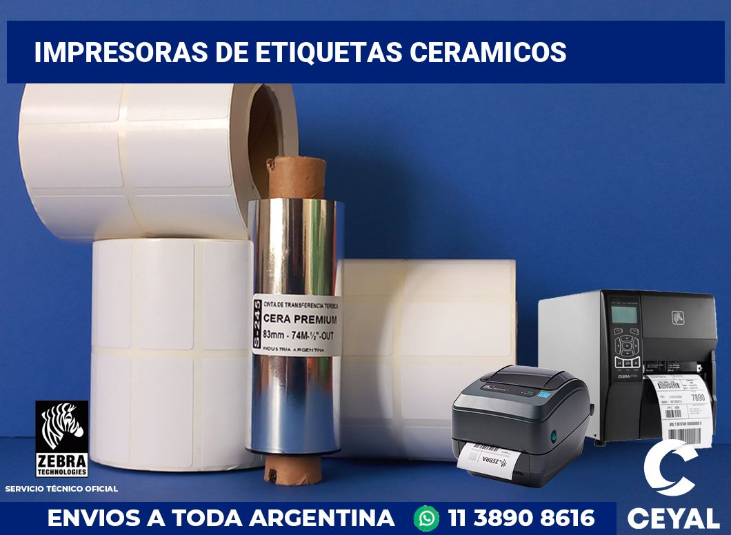 Impresoras de etiquetas Ceramicos