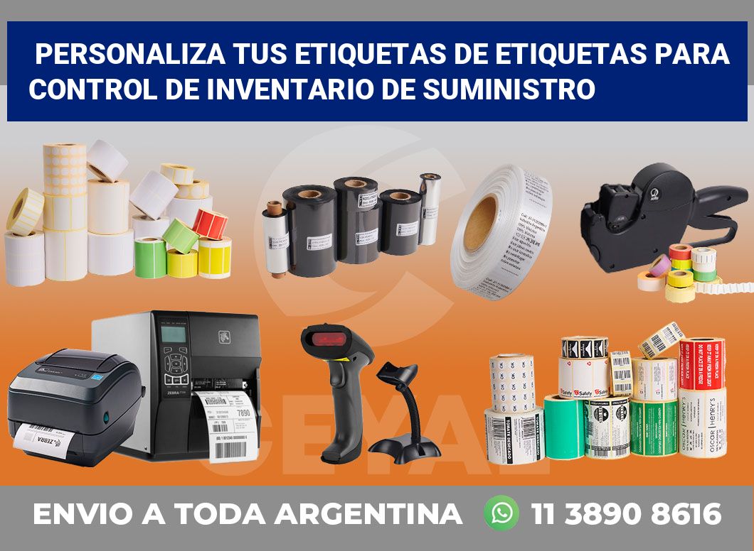 Personaliza tus Etiquetas de Etiquetas para Control de Inventario de Suministro