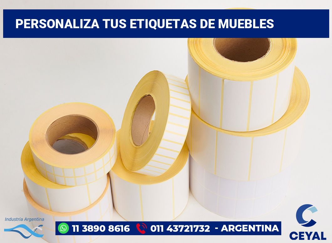 Personaliza tus Etiquetas de muebles