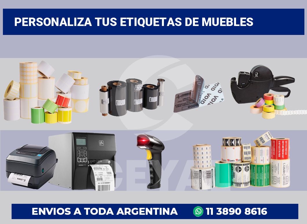 Personaliza tus Etiquetas de muebles