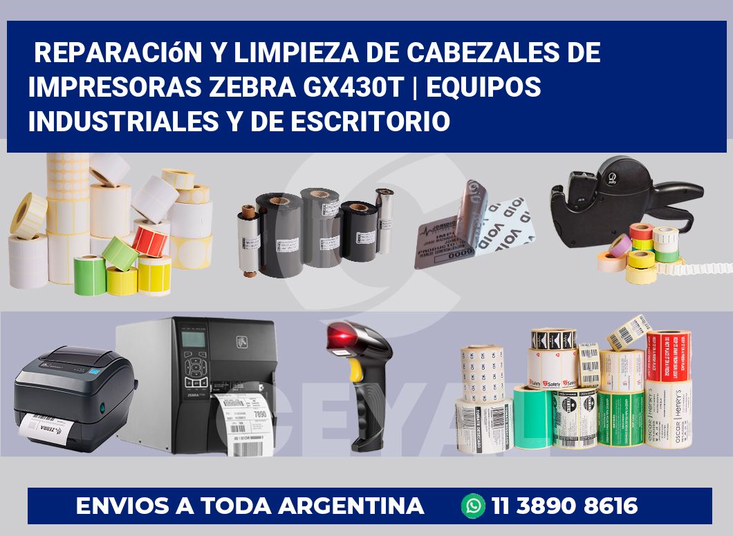 Reparación y limpieza de cabezales de impresoras Zebra GX430t | Equipos industriales y de escritorio