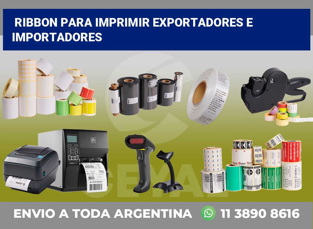 Ribbon para imprimir exportadores e importadores