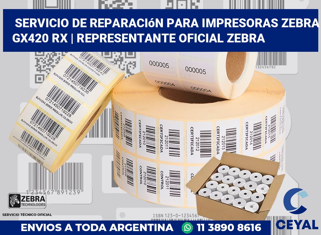 Servicio de reparación para impresoras Zebra GX420 RX | Representante oficial Zebra