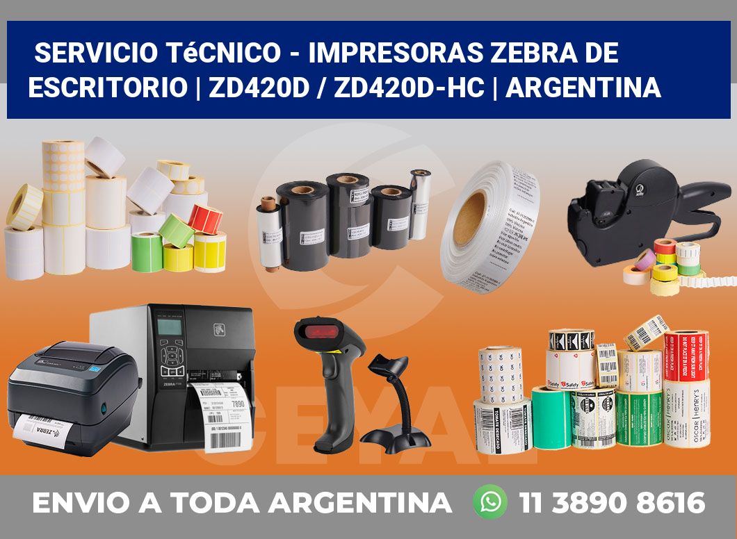 Servicio técnico – Impresoras Zebra de escritorio | ZD420d / ZD420d‑HC | Argentina