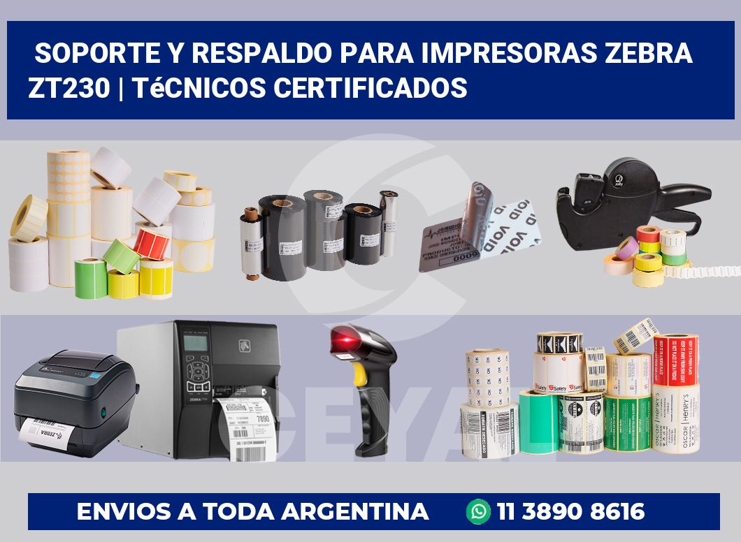 Soporte y respaldo para impresoras Zebra ZT230 | Técnicos certificados