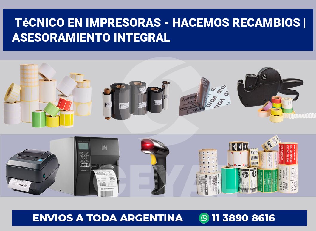 Técnico en impresoras – hacemos recambios | Asesoramiento integral