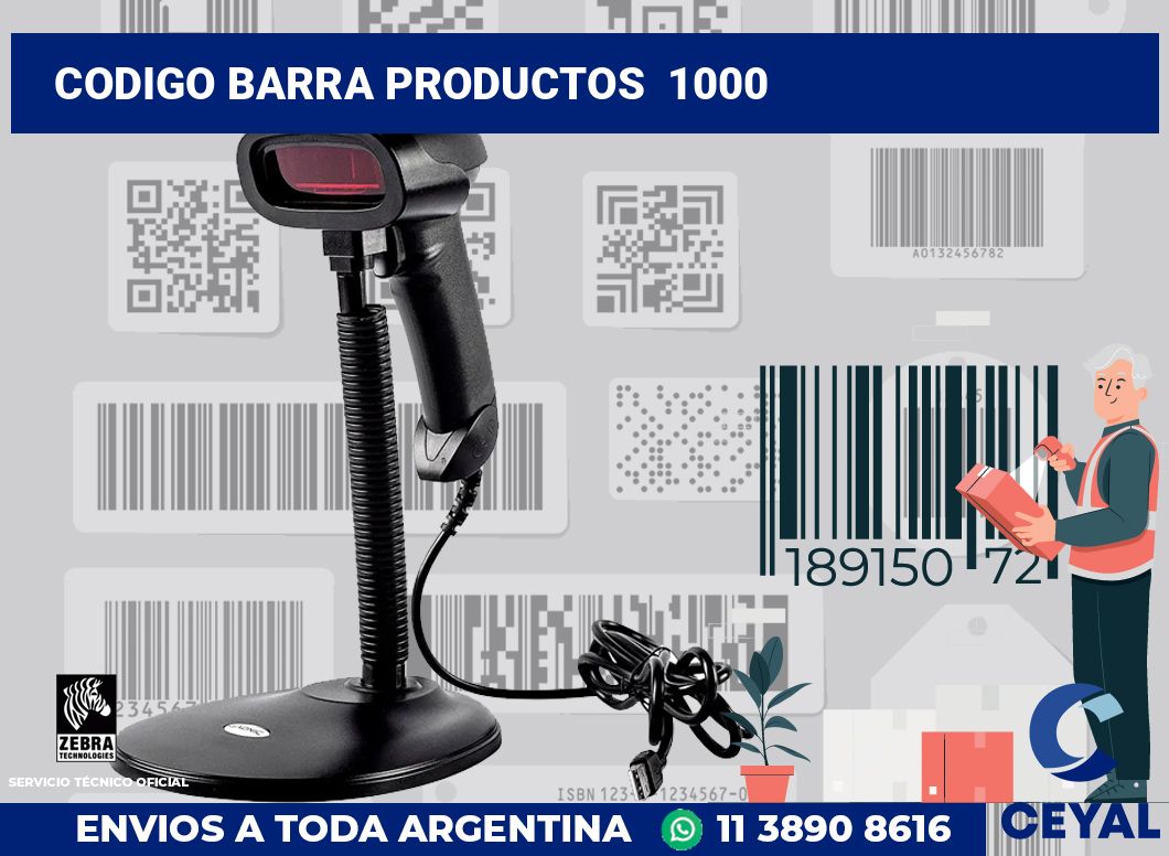 codigo barra productos  1000