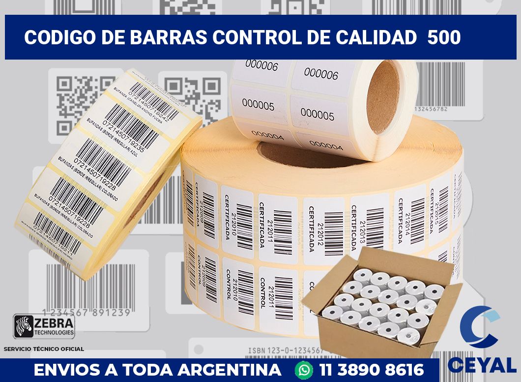 codigo de barras control de calidad  500