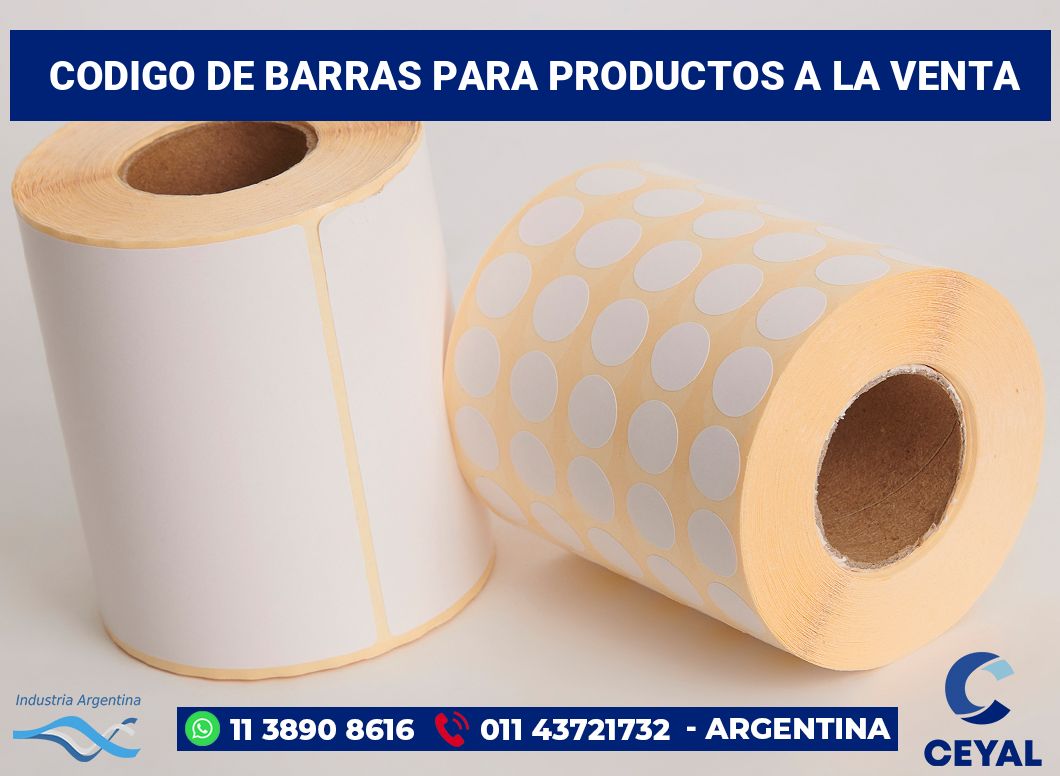 codigo de barras para productos a la venta