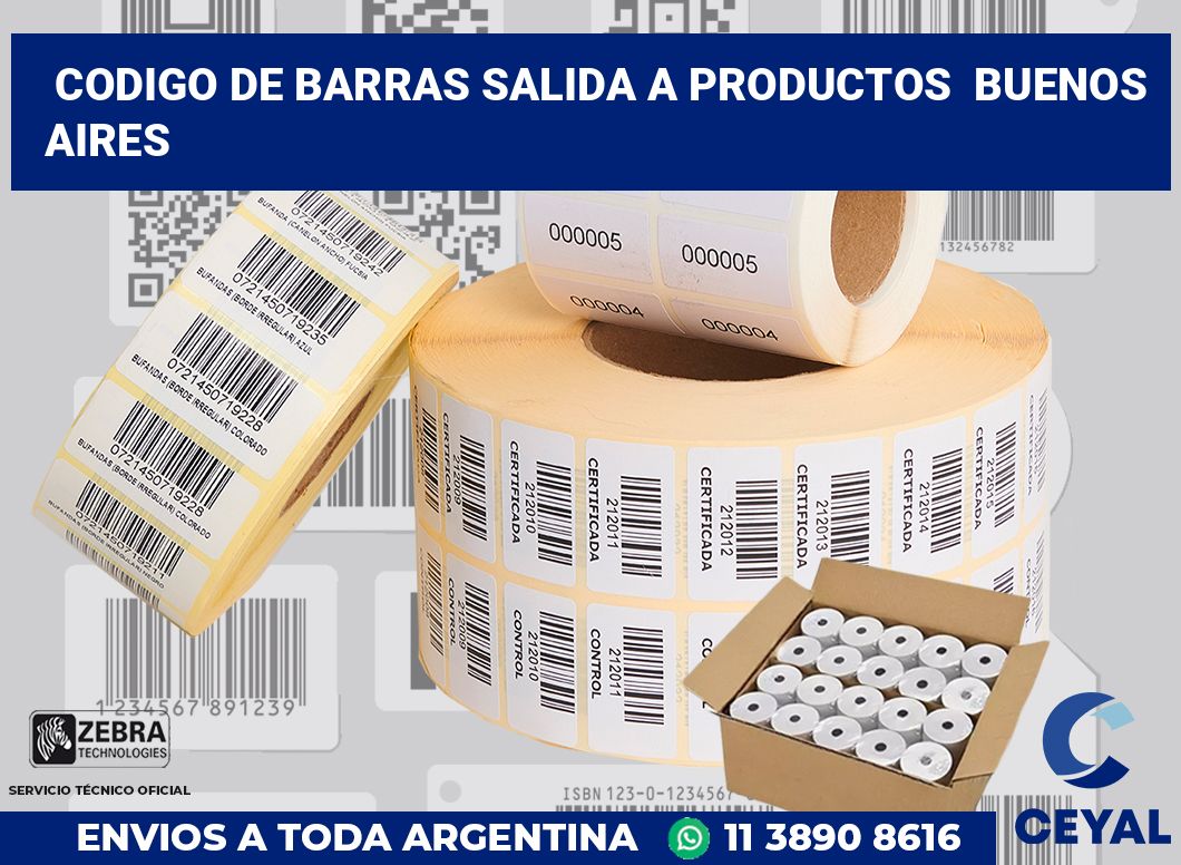 codigo de barras salida a productos  Buenos Aires