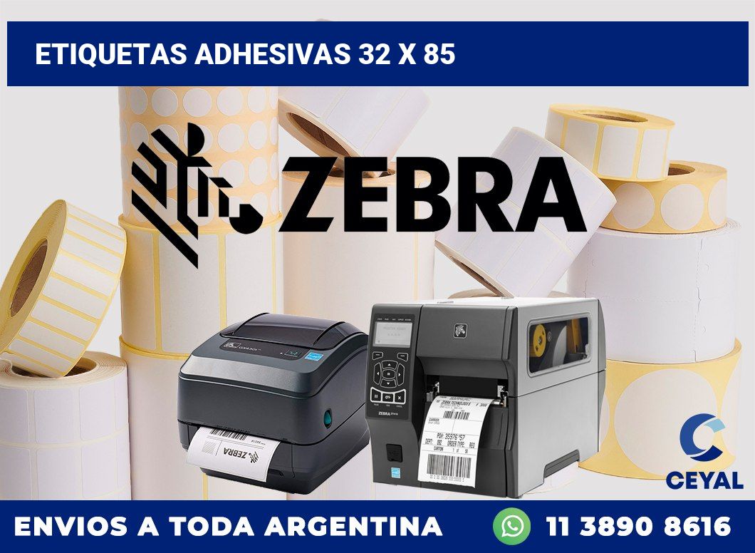 etiquetas adhesivas 32 x 85