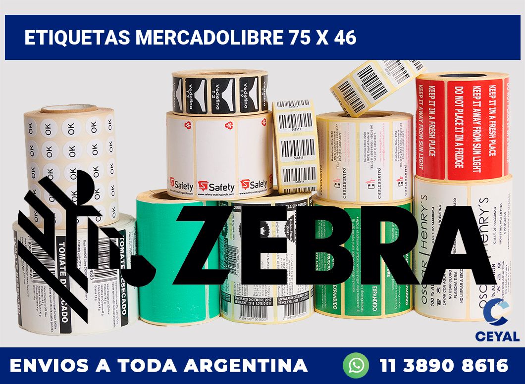 etiquetas mercadolibre 75 x 46