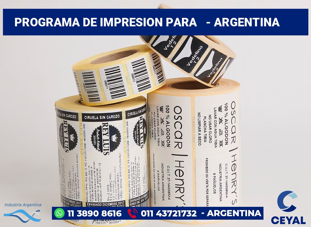 programa de impresion para   - Argentina