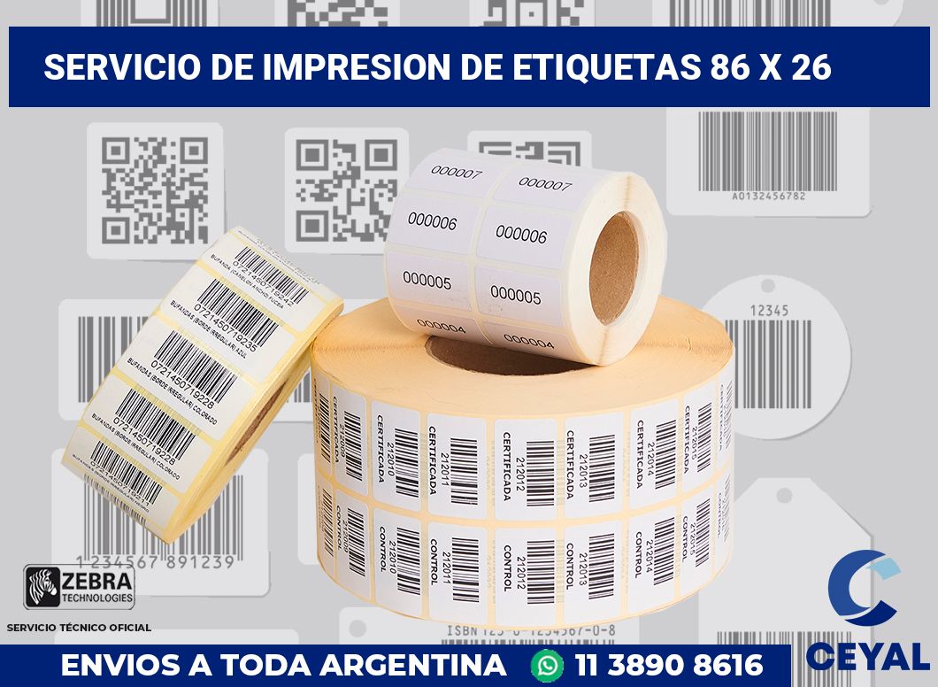 servicio de impresion de etiquetas 86 x 26