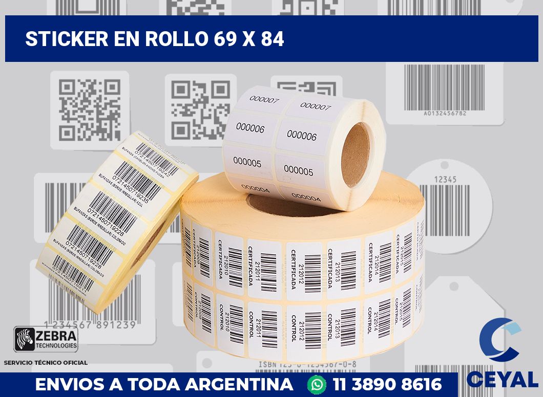 sticker en rollo 69 x 84