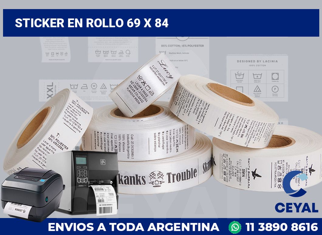 sticker en rollo 69 x 84