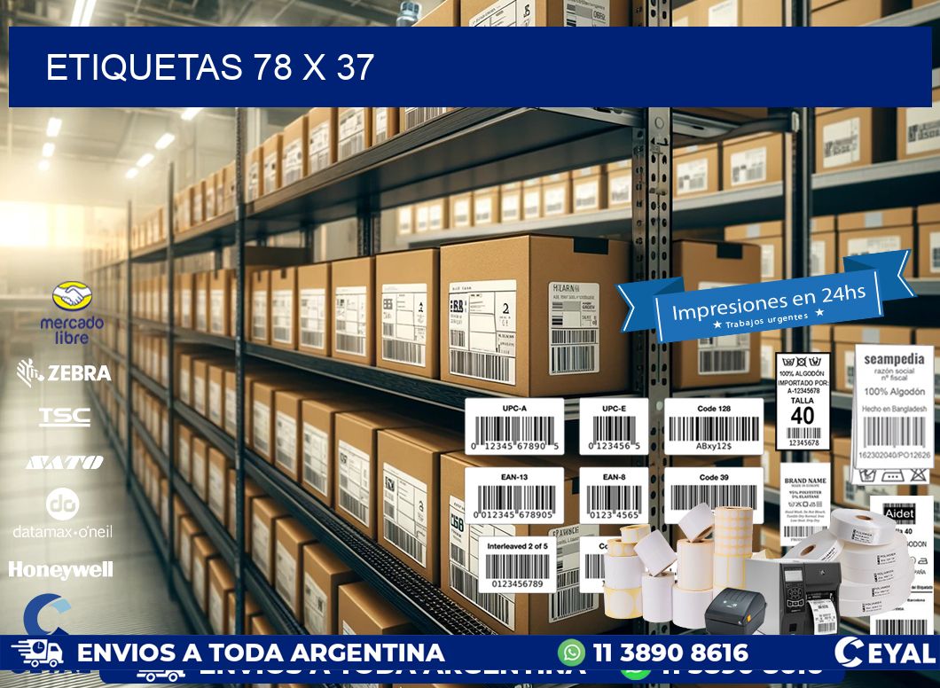 etiquetas 78 x 37