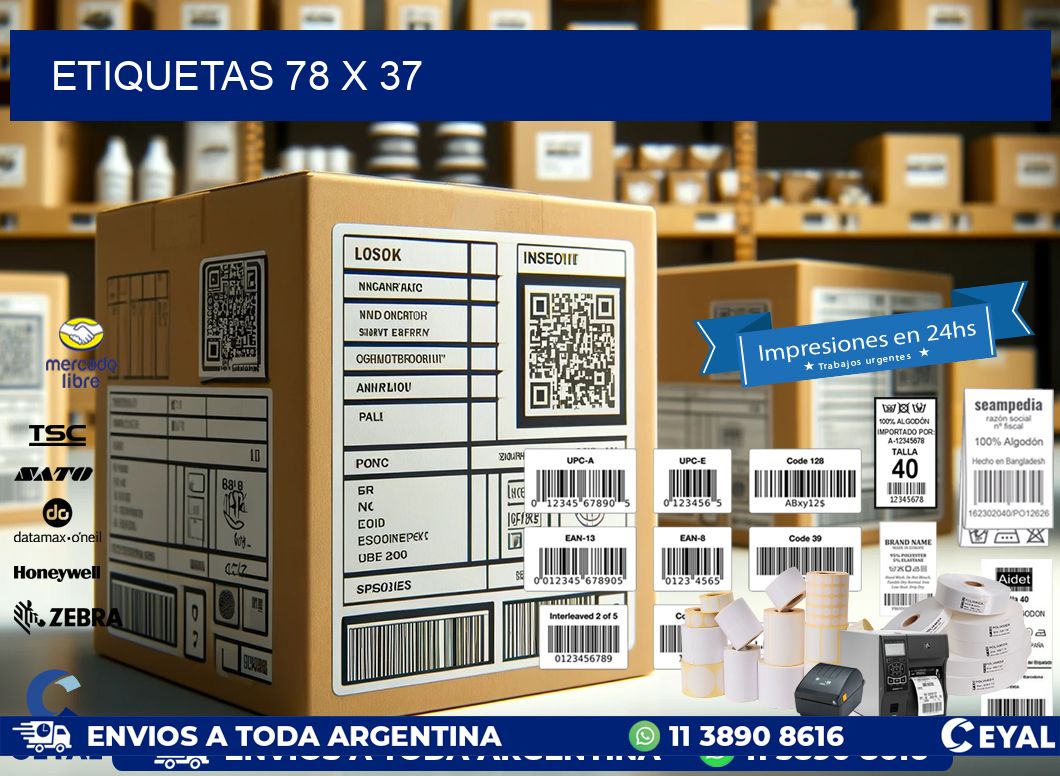 etiquetas 78 x 37