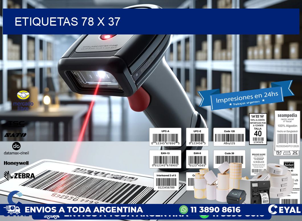 etiquetas 78 x 37