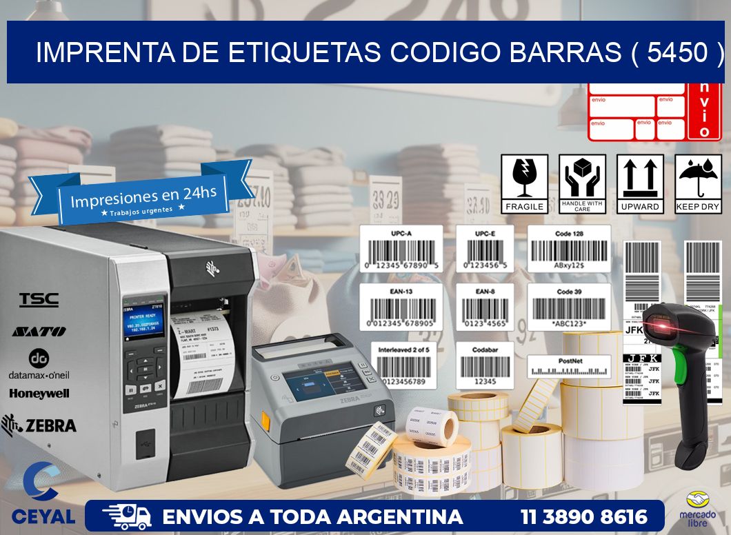 imprenta de etiquetas codigo barras ( 5450 )