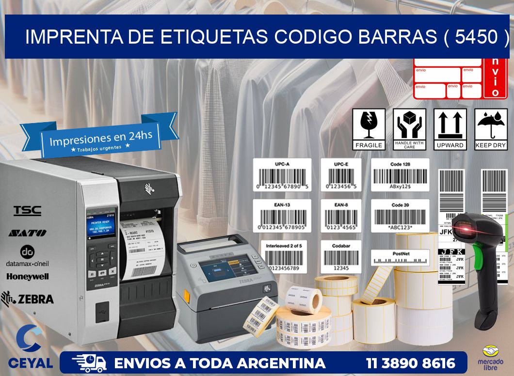 imprenta de etiquetas codigo barras ( 5450 )