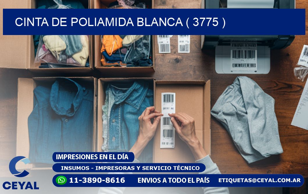 CINTA DE POLIAMIDA BLANCA ( 3775 )