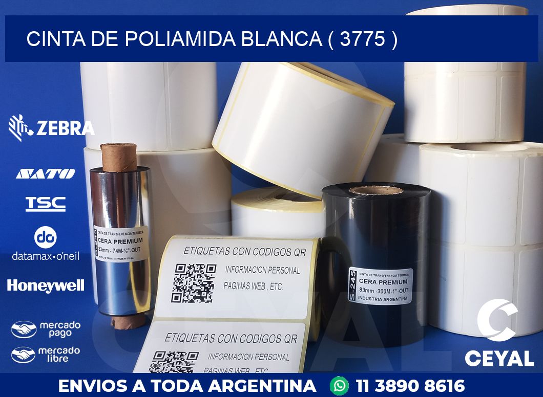 CINTA DE POLIAMIDA BLANCA ( 3775 )