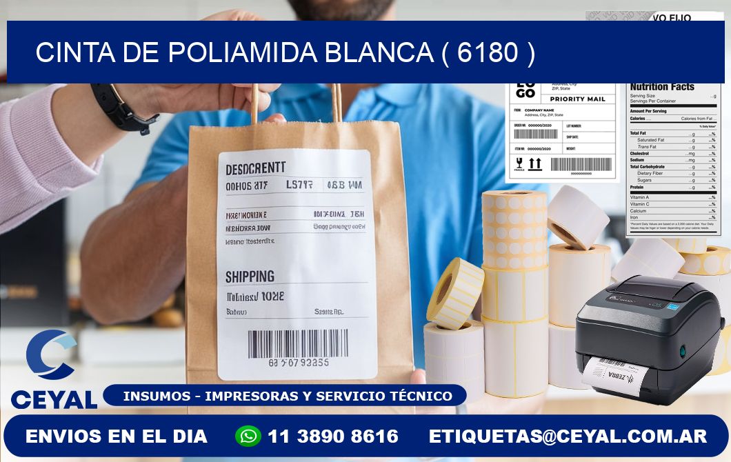 CINTA DE POLIAMIDA BLANCA ( 6180 )