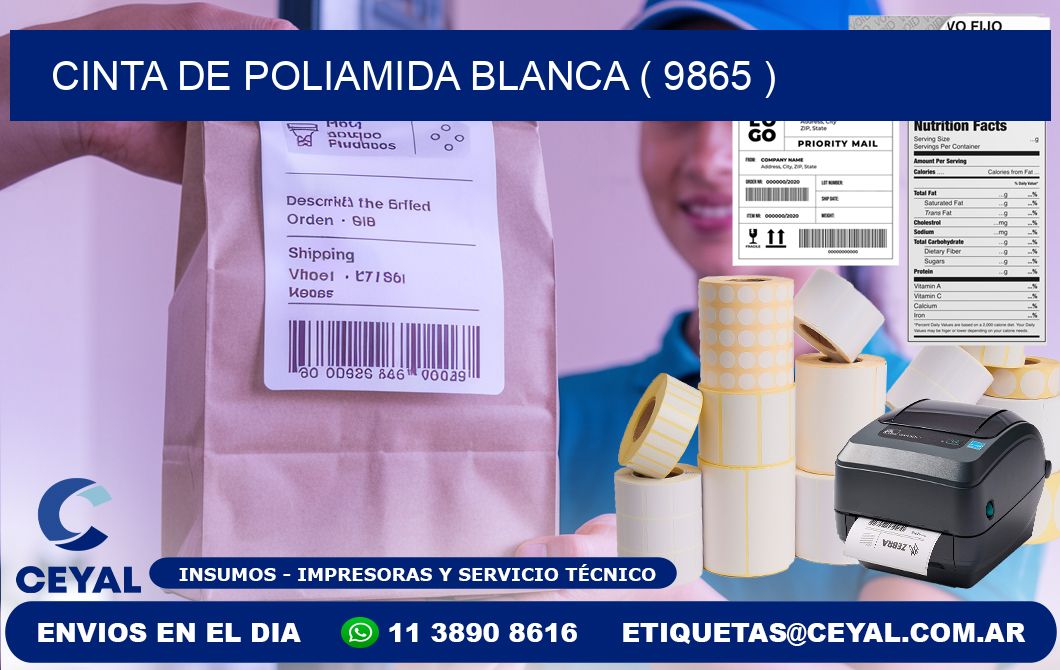 CINTA DE POLIAMIDA BLANCA ( 9865 )