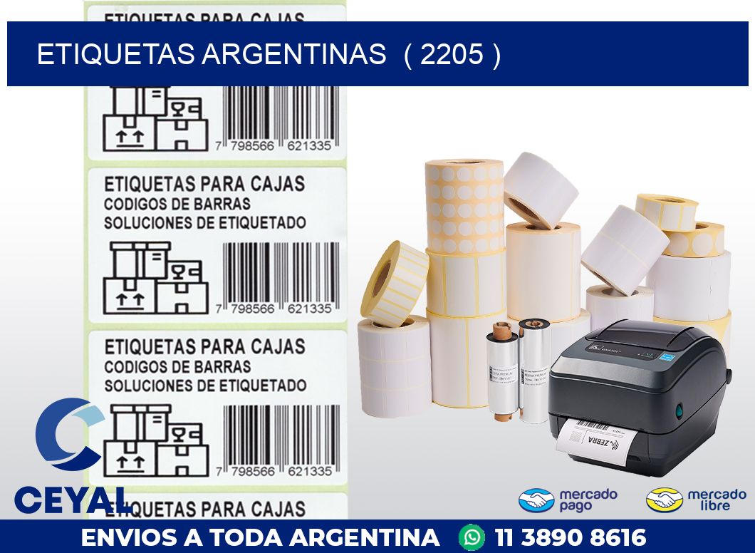 ETIQUETAS ARGENTINAS  ( 2205 )