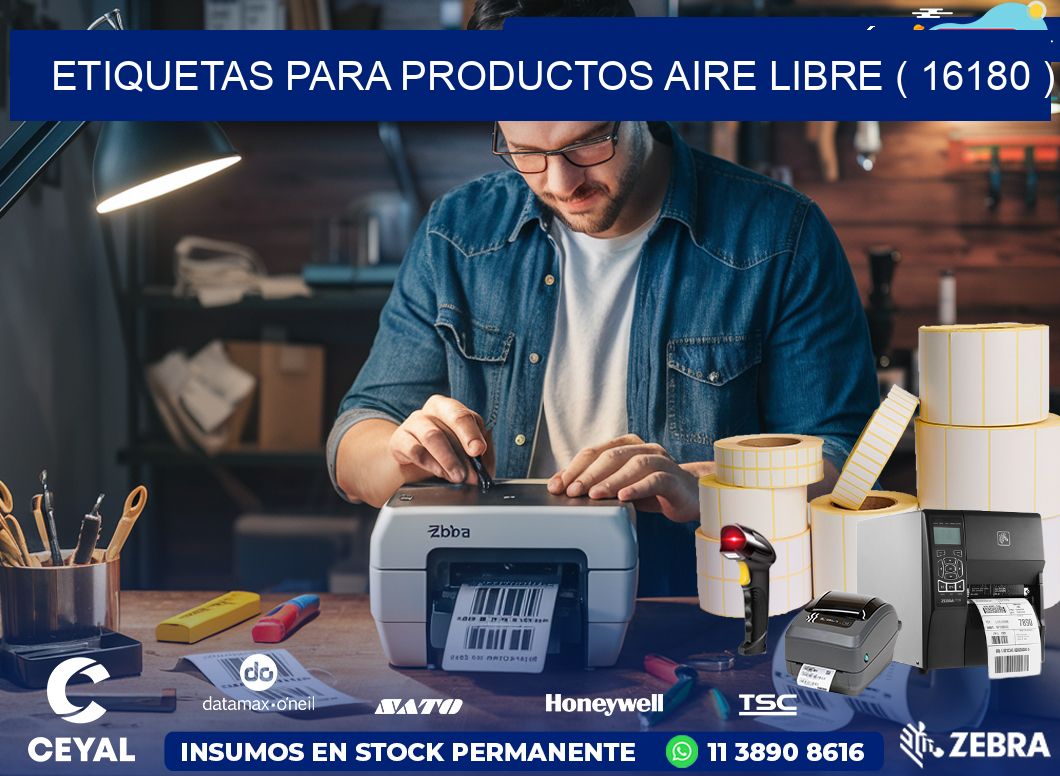 ETIQUETAS PARA PRODUCTOS AIRE LIBRE ( 16180 )