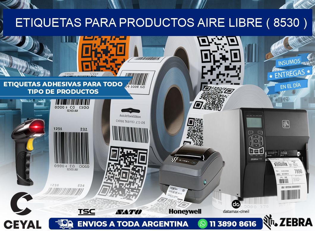 ETIQUETAS PARA PRODUCTOS AIRE LIBRE ( 8530 )