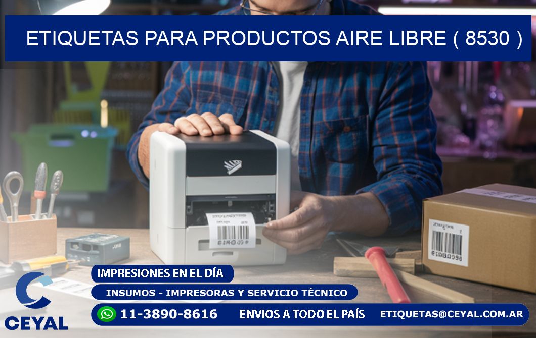 ETIQUETAS PARA PRODUCTOS AIRE LIBRE ( 8530 )