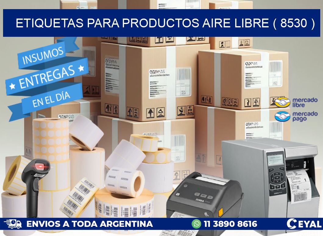 ETIQUETAS PARA PRODUCTOS AIRE LIBRE ( 8530 )