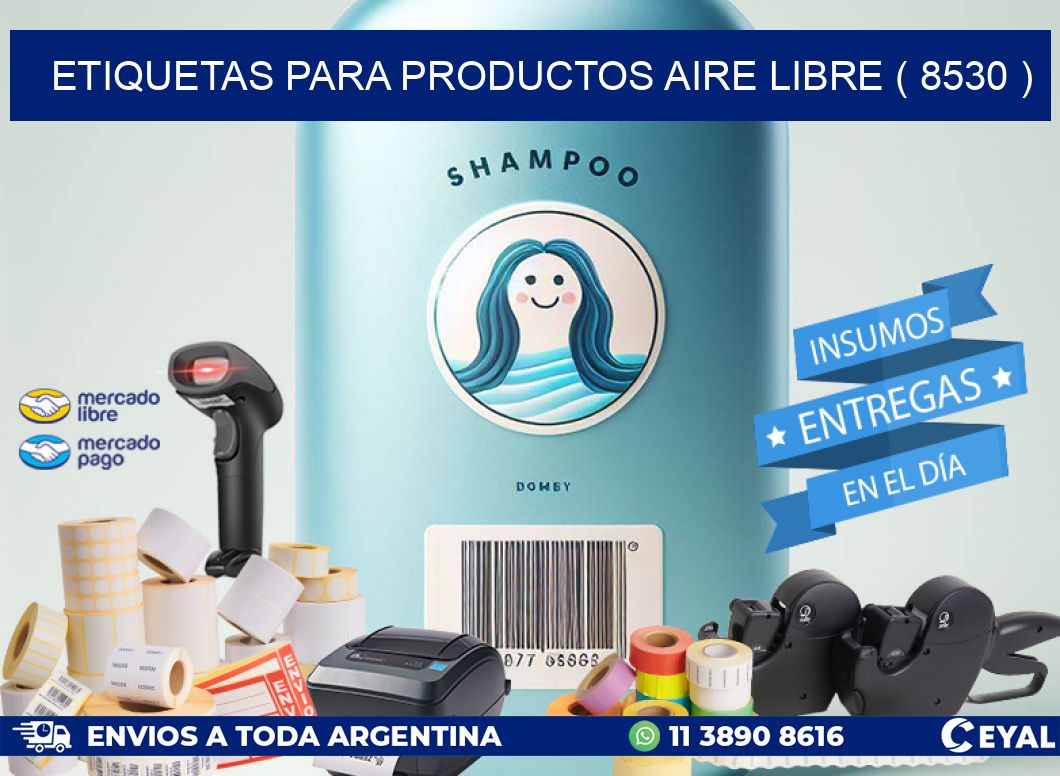 ETIQUETAS PARA PRODUCTOS AIRE LIBRE ( 8530 )