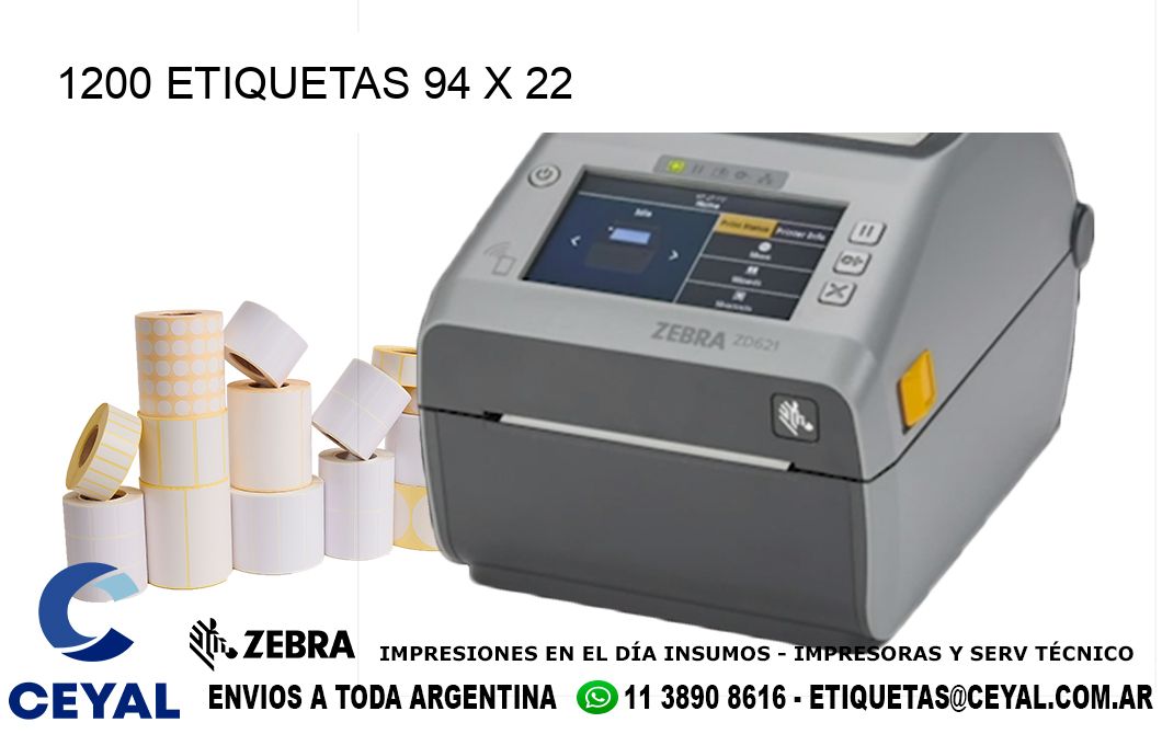 1200 ETIQUETAS 94 x 22