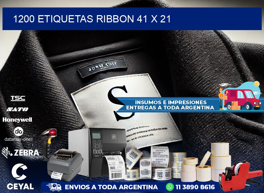 1200 ETIQUETAS RIBBON 41 x 21