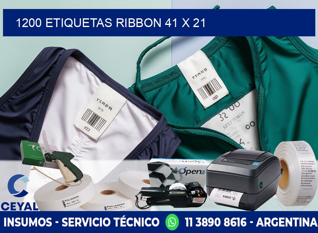 1200 ETIQUETAS RIBBON 41 x 21