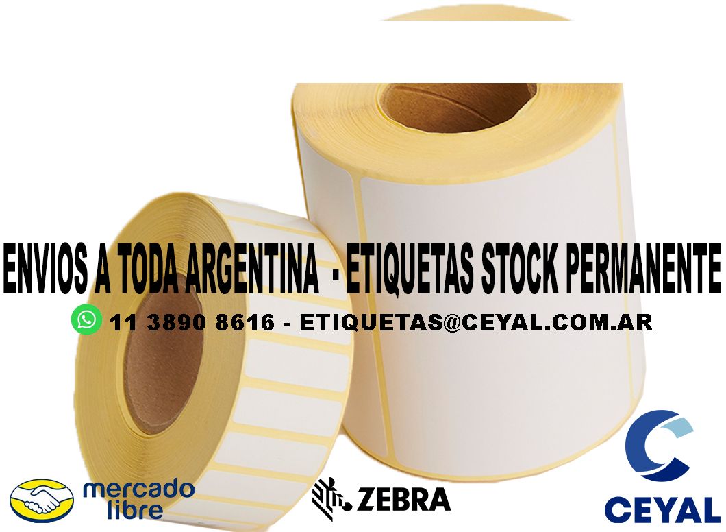 1500 ETIQUETAS TERMICAS 21 x 68