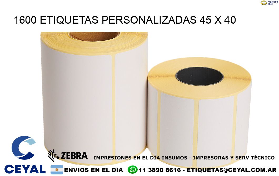 1600 ETIQUETAS PERSONALIZADAS 45 x 40